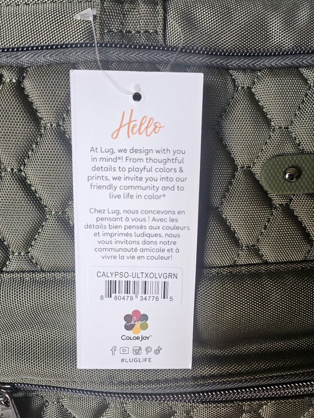 NWT Lug Calypso UltraX In Olive Green With Gorgeous Constellations Lining - Picture 3 of 6